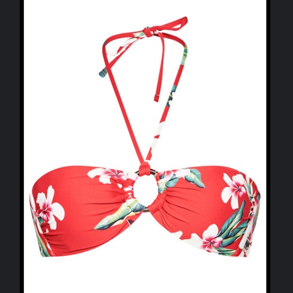 Guess rec floral bikini top and O-ring bottom set size small - Picture 2 of 12